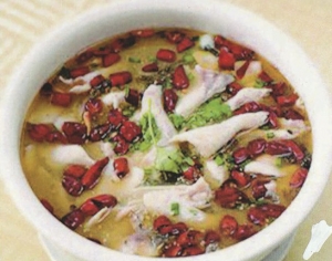 Boiled Fish with Pickled Veg & Chilli