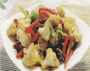 Cauliflower with Green Pepper